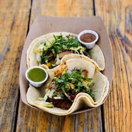 Dada's Red Chicken Taco & Saag Paneer Taco
