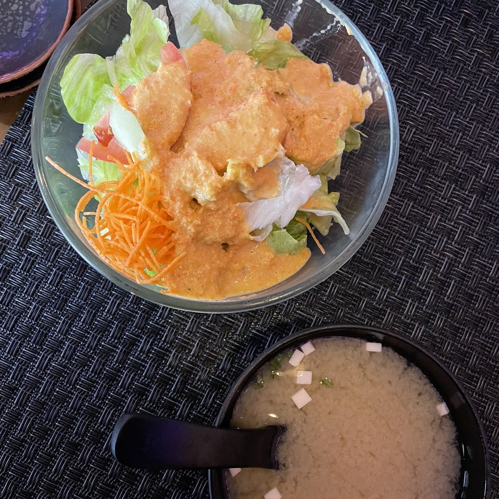 Akari Sushi - a bowl of rice and a bowl of soup - Sushi Bars Near Me - Poughkeepsie, New York Akari Sushi - a bowl of rice and a bowl of soup - Sushi Bars Near Me - Poughkeepsie, New York