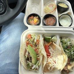 Chicken, Bacon, & Avocado Taco, Blackened Salmon Taco, Brisket Torta w/Side Mexican Slaw