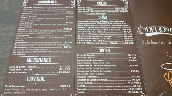 Menu photo 1 Delion Café Foz do Iguaçu, PR