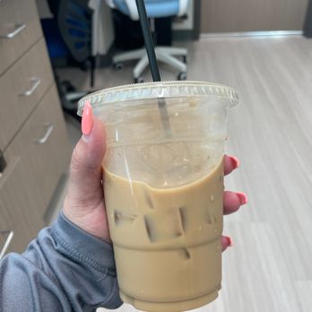 Mr Donut & Kolaches - Iced Americano coffee w/half sweet hazelnut flavor *chef's kiss* - Bakeries Near Me - Houston, Texas Mr Donut & Kolaches - Iced Americano coffee w/half sweet hazelnut flavor *chef's kiss* - Bakeries Near Me - Houston, Texas