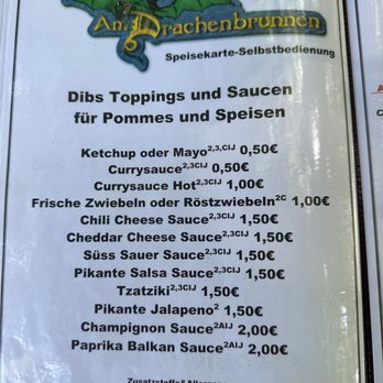 Am Drachenbrunnen - Different fries  dipping sauces - Beer Garden Near Me - Königswinter, NW