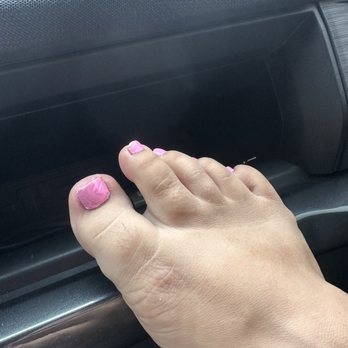 King Nails Cypress - The nail polish looks chalky - Nail Salons Near Me - Cypress, Texas