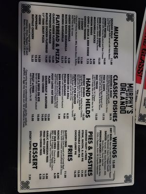 Menu photo 5 Murphy's Pub Orlando Orlando, FL