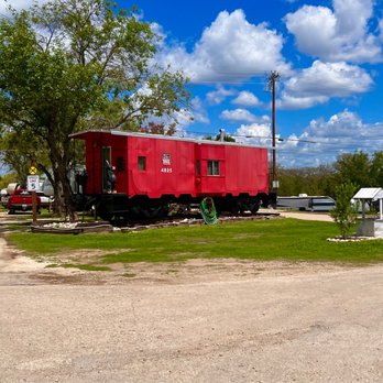 Pioneer River Resort - Adorable caboose that is also available for rental- we have rented it for family a couple of times and it is too cute! - Campgrounds Near Me - Bandera, Texas Pioneer River Resort - Adorable caboose that is also available for rental- we have rented it for family a couple of times and it is too cute! - Campgrounds Near Me - Bandera, Texas