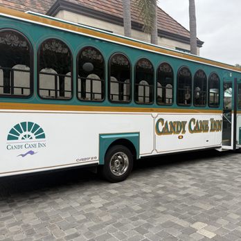 Candy Cane Inn - Candy Cane Inn trolley - Hotels Near Me - Anaheim, California