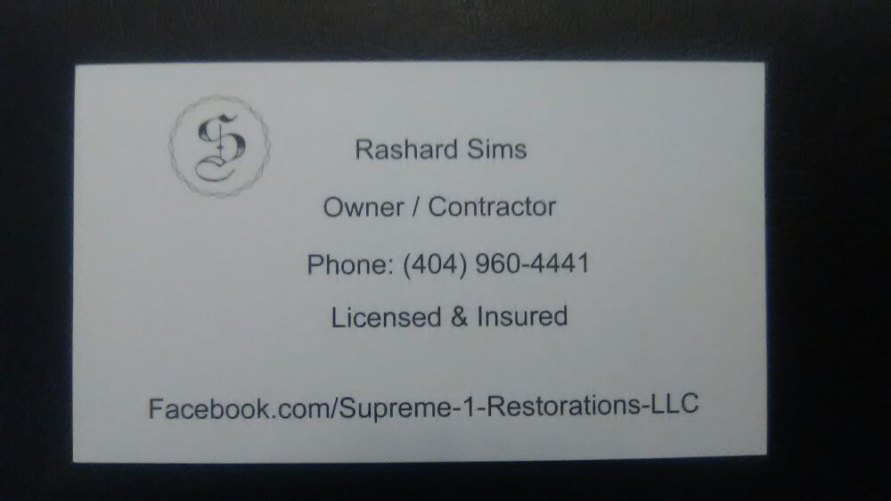 Slide of Supreme 1 Restorations