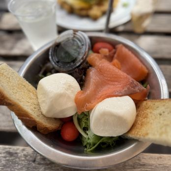 The Alchemist Café - Burrata Salad with Smoked Salmon - Coffee & Tea Near Me - Wilton Manors, Florida The Alchemist Café - Burrata Salad with Smoked Salmon - Coffee & Tea Near Me - Wilton Manors, Florida