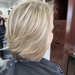 Beautiful highlights and haircut.