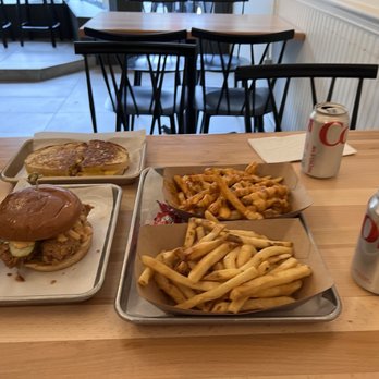 Namkeen - Nashville Chicken, Grilled Cheese, and 2 types of fries - Chicken Shop Near Me - Chatham, New Jersey Namkeen - Nashville Chicken, Grilled Cheese, and 2 types of fries - Chicken Shop Near Me - Chatham, New Jersey