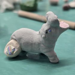 Brookside Ceramics - Poor little fella was missing a leg. No problem. I had a fingertip to bring it all together!