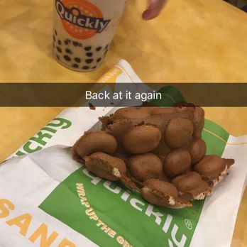 Quickly - Jasmine + Taro Milk Tea and taro egg puffs - Bubble Tea Near Me - South San Francisco, California Quickly - Jasmine + Taro Milk Tea and taro egg puffs - Bubble Tea Near Me - South San Francisco, California