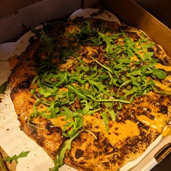 Press Pizza & Pasta - PEPPERONI PIZZA (with no pickled peppers) pepperoni + mozzarella + arugula +  pepperoni aioli - Cocktail Bars Near Me - St. Louis, Missouri