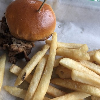 The Brass Tap - Prime rib slider With fries - Chicken Wings Near Me - Baltimore, Maryland
