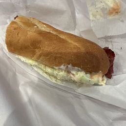 Half size capastrami sandwich.