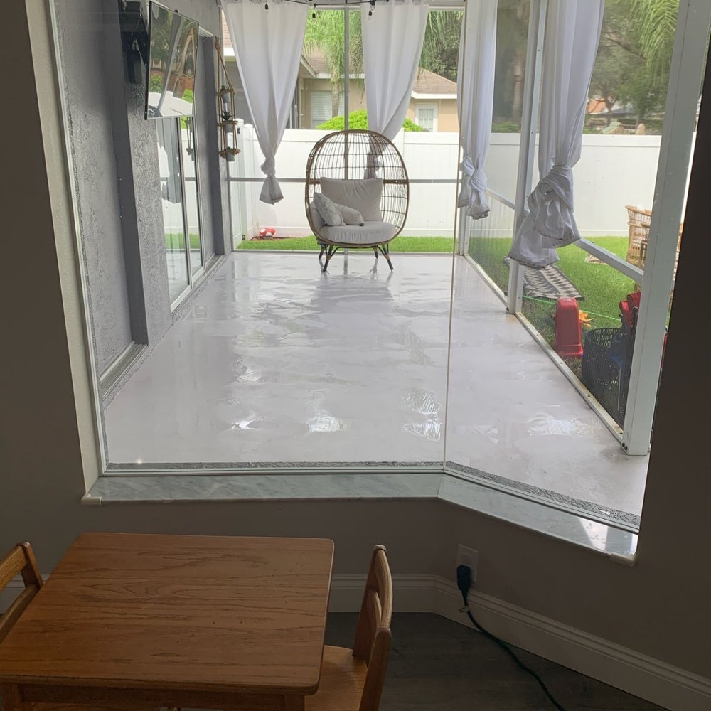 Nu Era Cleaning Services - Patio that was pressure washed. - Office Cleaning Near Me