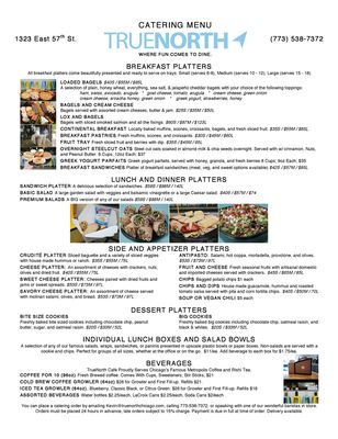 Menu photo 5 TrueNorth Cafe Hyde Park Chicago, IL Menu photo 5 TrueNorth Cafe Hyde Park Chicago, IL