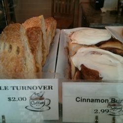 My Coffee - Cinnamon Bun and Apple Turnover.