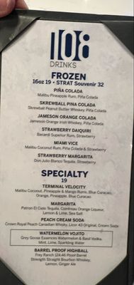 Menu photo 5 108 Drinks Las Vegas, NV