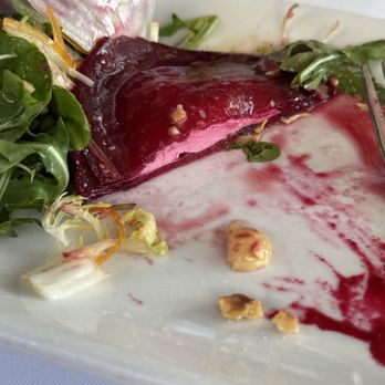 Selanne Steak Tavern - Inside the beet ravioli. - Steakhouses Near Me - Laguna Beach, California