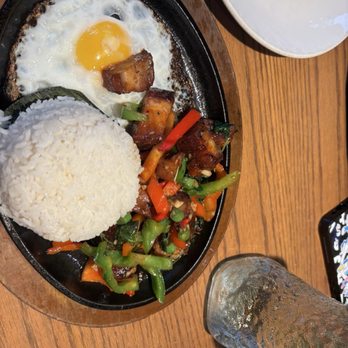 Bai Tong Thai Street Cafe - Basil Crispy Pork Belly Over Rice - Thai Near Me - Seattle, Washington