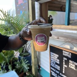 Shasta Coffee - Iced latte with sweet potato flavor and almond milk