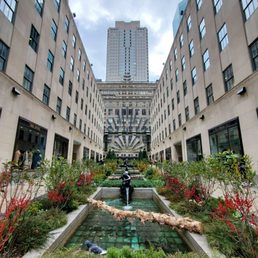 Exterior outside entrance of 75 Rockefeller Plaza - New York, New York Exterior outside entrance of 75 Rockefeller Plaza - New York, New York