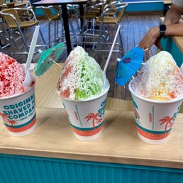three different flavors of ice cream three different flavors of ice cream