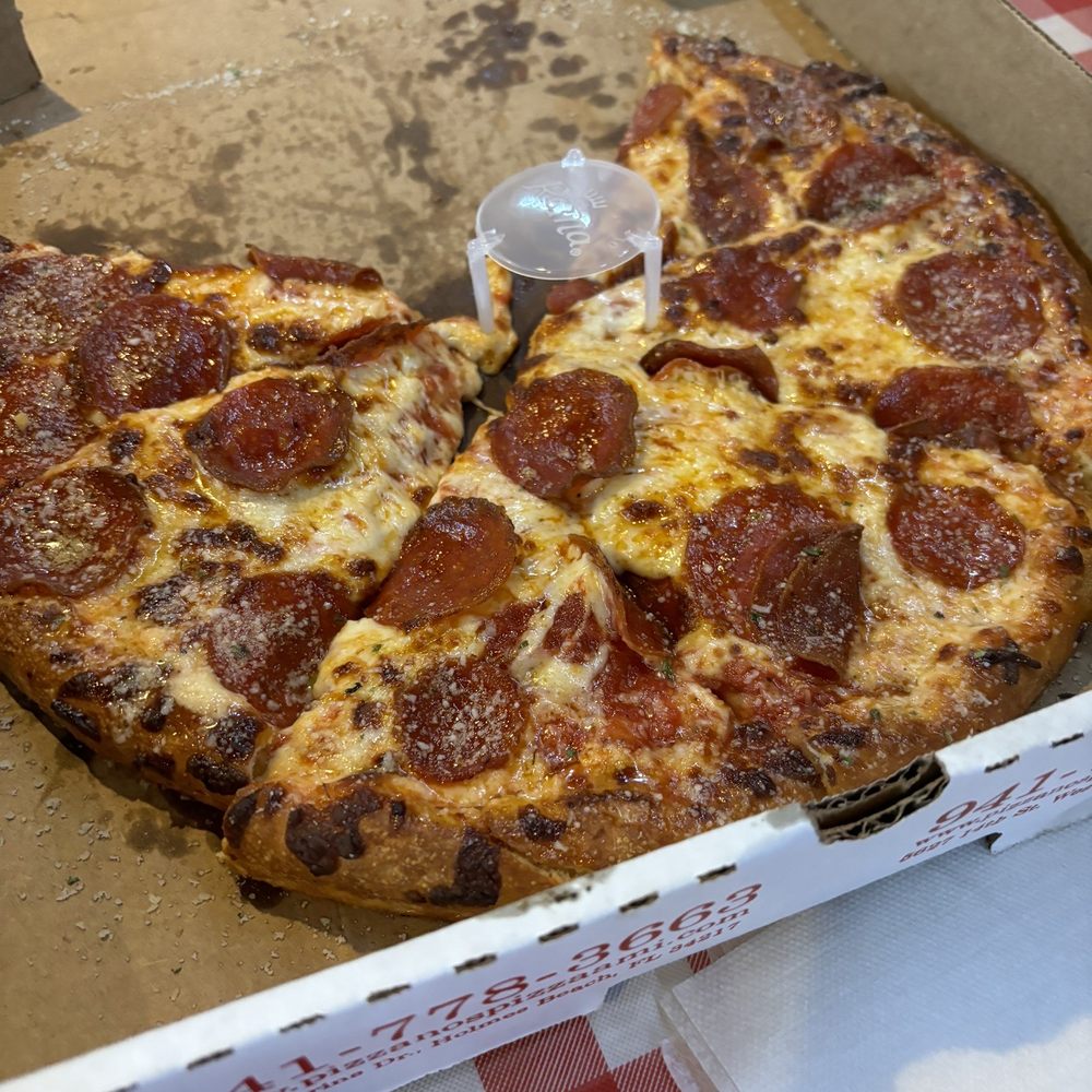Pizzano's Pizza - Cheese and pepperoni - Pizza Near Me - Holmes Beach, Florida Pizzano's Pizza - Cheese and pepperoni - Pizza Near Me - Holmes Beach, Florida