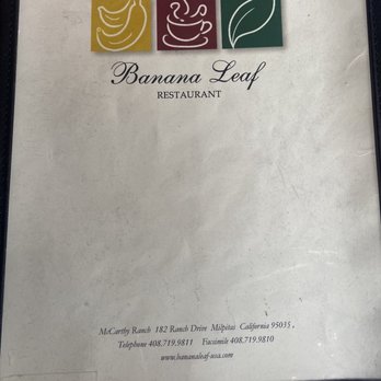 Banana Leaf Restaurant - Menu - Singaporean Near Me - Milpitas, California Banana Leaf Restaurant - Menu - Singaporean Near Me - Milpitas, California
