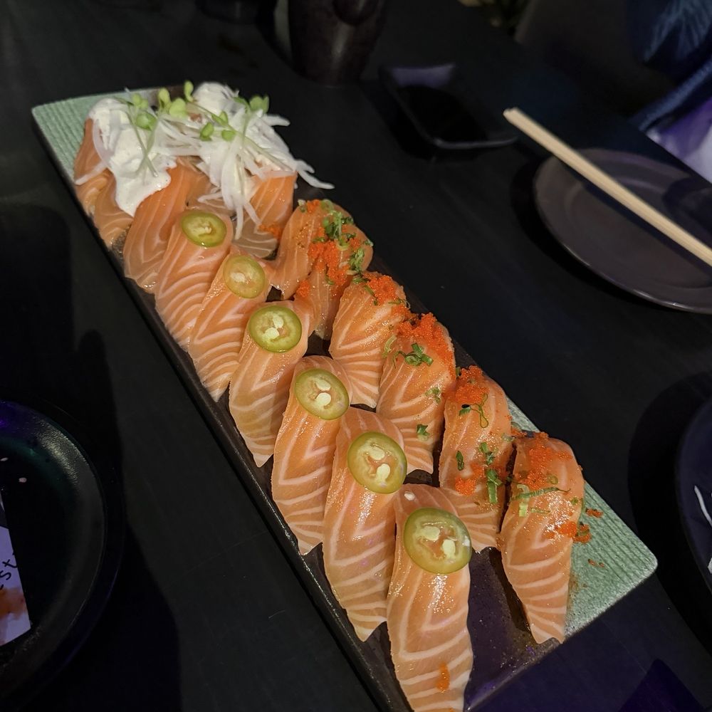 Pier 50 Sushi - Arden - Assorted Salmon Nigiri - Sushi Bars Near Me - Sacramento, California Pier 50 Sushi - Arden - Assorted Salmon Nigiri - Sushi Bars Near Me - Sacramento, California