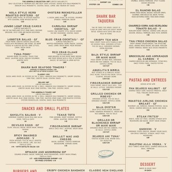 Shark Bar and Kitchen - Menu - Seafood Near Me - Wrightsville Beach, North Carolina