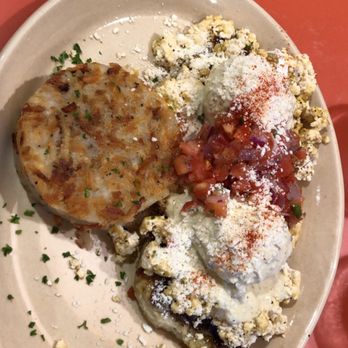 Snooze, an A.M. Eatery - Tofu chile verde Benedict - Breakfast & Brunch Near Me - Orange, California