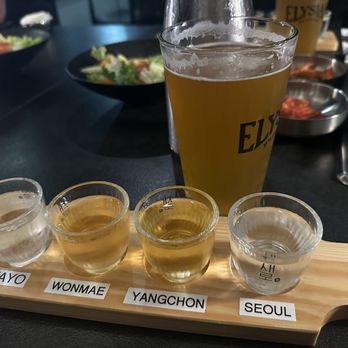 Moohan Korean BBQ - Premium soju flight - Korean Near Me - Los Angeles, California