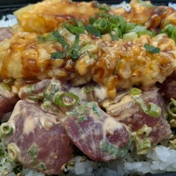 Shrimp and ahi