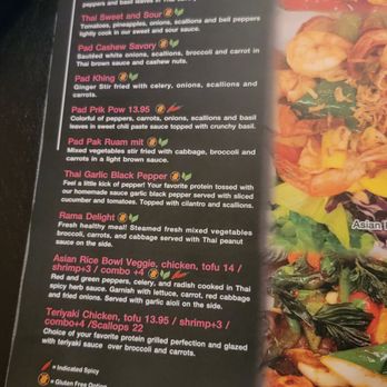 Sandee's Thai Fusion - Menu: Entrees - Thai Near Me - Janesville, Wisconsin