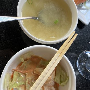 Zen Asian Bistro & Sushi - Miso soup and house salad - Sushi Bars Near Me - Westminster, Colorado Zen Asian Bistro & Sushi - Miso soup and house salad - Sushi Bars Near Me - Westminster, Colorado