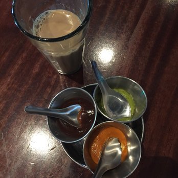 Dishoom - Sauces with the okra fries, House chai - Indian Near Me - Edinburgh, EDH Dishoom - Sauces with the okra fries, House chai - Indian Near Me - Edinburgh, EDH