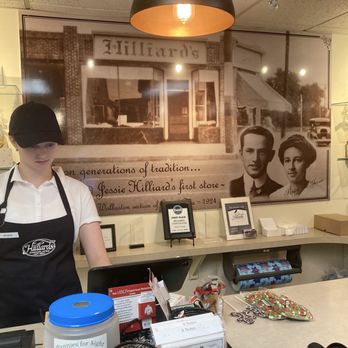 Hilliards Chocolates - History of the candy store behind a friendly employee. - Candy Stores Near Me - North Easton, Massachusetts
