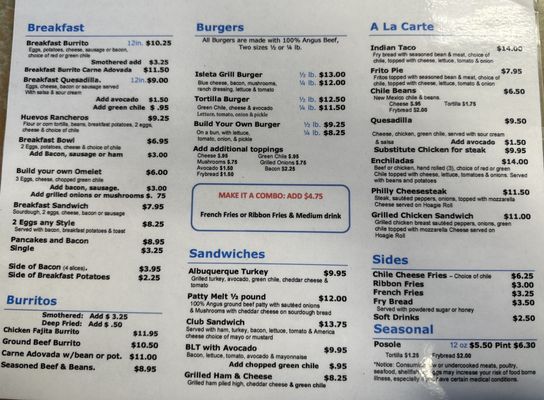 Menu photo 5 Isleta Grill @47 Albuquerque, NM