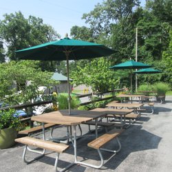 Starlite Camping Resort - Seating area in front of the store is where some events are held and is nice for socializing.