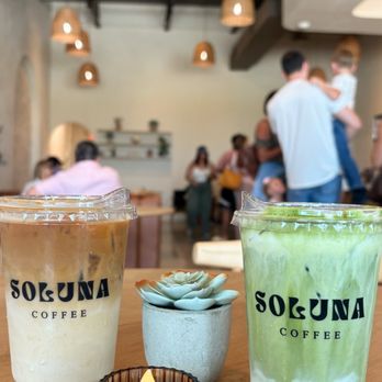 Soluna Coffee - Banana latte and banana cream matcha. - Coffee & Tea Near Me - Katy, Texas Soluna Coffee - Banana latte and banana cream matcha. - Coffee & Tea Near Me - Katy, Texas