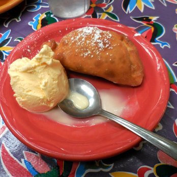 La Posta de Mesilla - Cherry Empanada with ice cream - Mexican Near Me - Mesilla, New Mexico