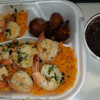 Cuban Foodies - Shrimp al Ajillo - Delcious shrimp meal with a garlic wine sauce comes with your choice of two sides. - Cuban Near Me - Tampa, Florida