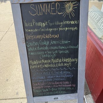802 Bean Company - A recent summer menu. - Coffee & Tea Near Me - Pittsburgh, Pennsylvania