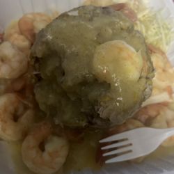 El Eden Restaurant - Shrimp Mofongo partly eaten