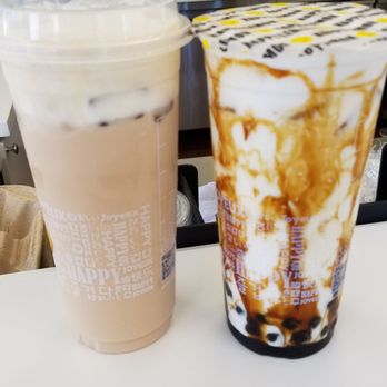 Happy Lemon - A8 Milk tea with salted cheese and D11 Okinawa fresh milk tea with boba, large - Bubble Tea Near Me - Elk Grove, California Happy Lemon - A8 Milk tea with salted cheese and D11 Okinawa fresh milk tea with boba, large - Bubble Tea Near Me - Elk Grove, California