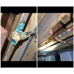 Tiptop Plumbing Services - Leaking water pipe repair.
Someone tried using a tape product. It didn't quite holdup.