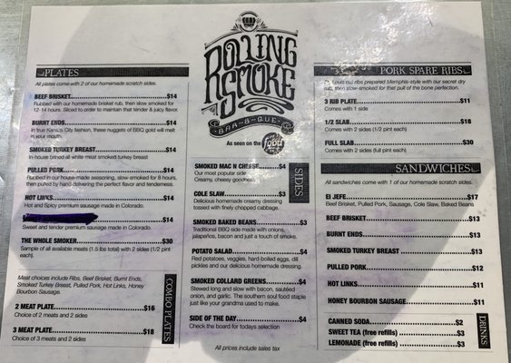 Menu photo 2 Rolling Smoke BBQ Aurora, CO Menu photo 2 Rolling Smoke BBQ Aurora, CO