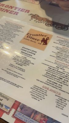 Menu photo 1 Frontier Diner Little Rock, AR Menu photo 1 Frontier Diner Little Rock, AR